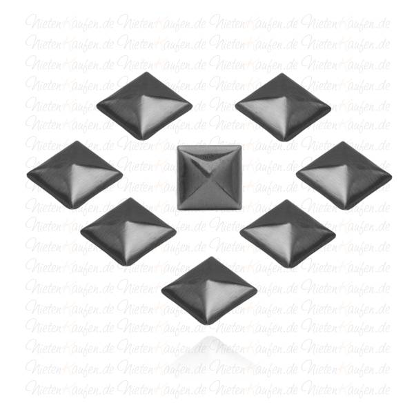 Schwarze Hotfix Pyramidennieten - Klebenieten - Bastelnieten - Nieten zum Aufkleben