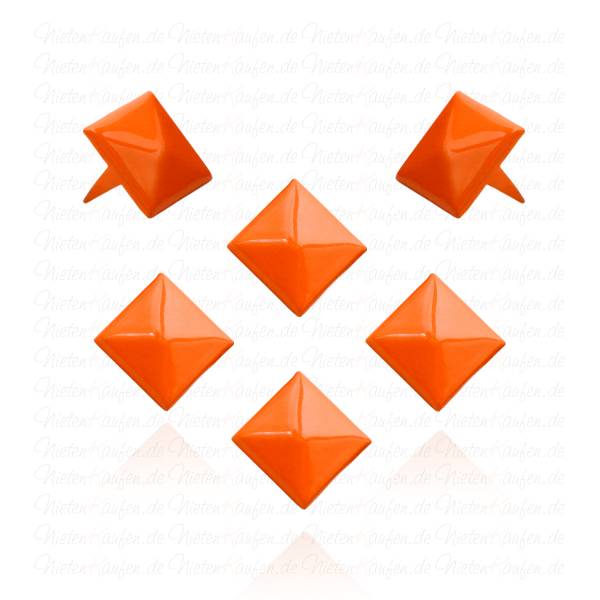 Orange Pyramidennieten 12 mm