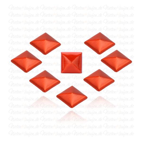 Rote Pyramiedennieten - Klebenieten - Bastelnieten - Nieten zum Aufkleben