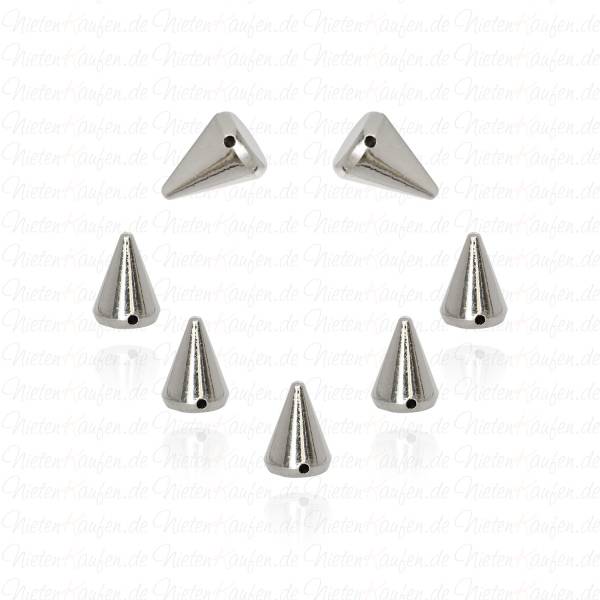 Killernieten in Silber zum Aufnähen oder Aufkleben 10 x 7 mm