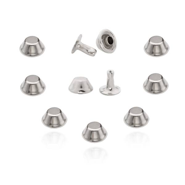 9mm Kegel Hohlnieten Silber