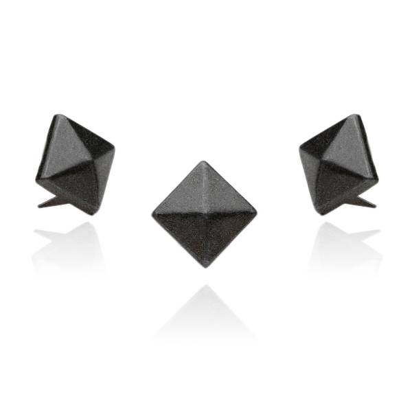 Pyramidennieten Schwarz 12 mm