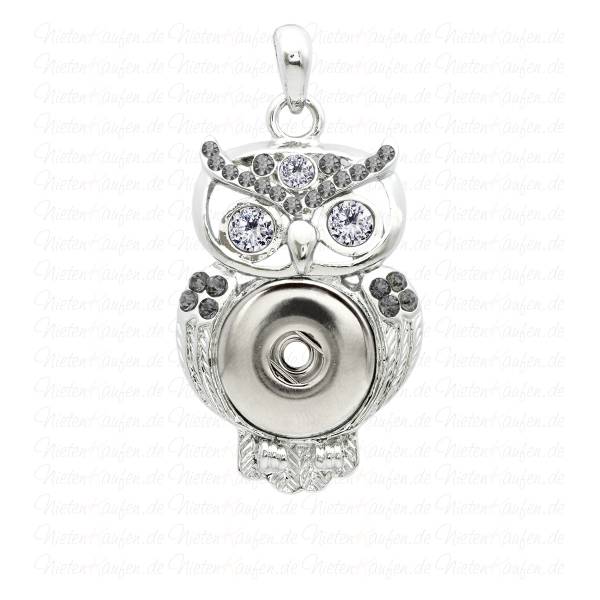 Eulen Chunk Kettenanhänger - Chunk Träger für 18 mm Chunk Druckknöpfe