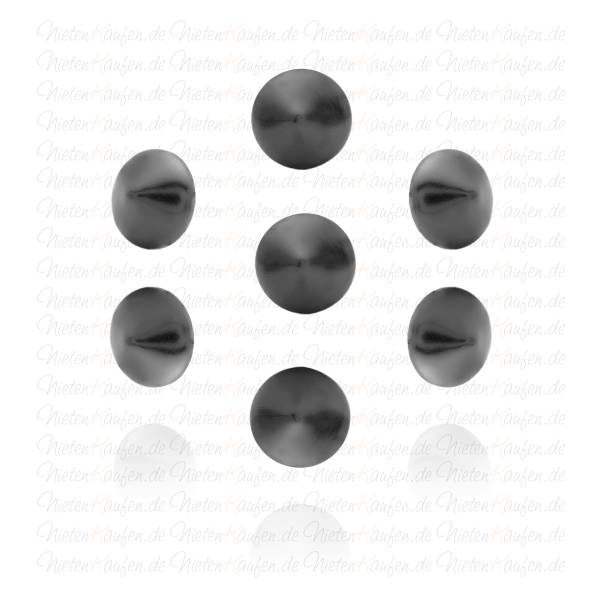 8mm Schwarze Kegelnieten - Spitznieten - Klebenieten - Bastelnieten - Nieten zum Aufkleben - Bügelnieten - Nieten zum Aufbügeln