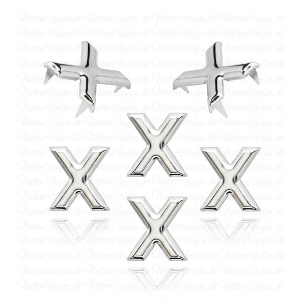 X - Metall Buchstaben Niete - Alphabet Nieten