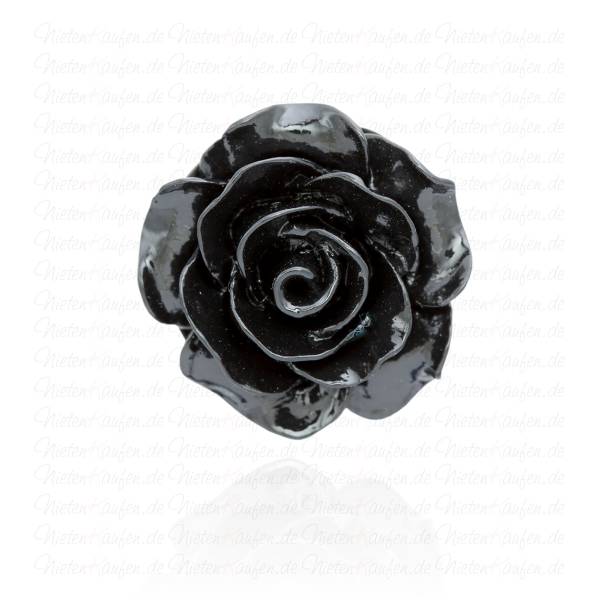 Chunk Button mit Schwarzer Rose