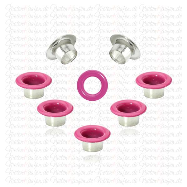 Pinkfarbende Eyelets