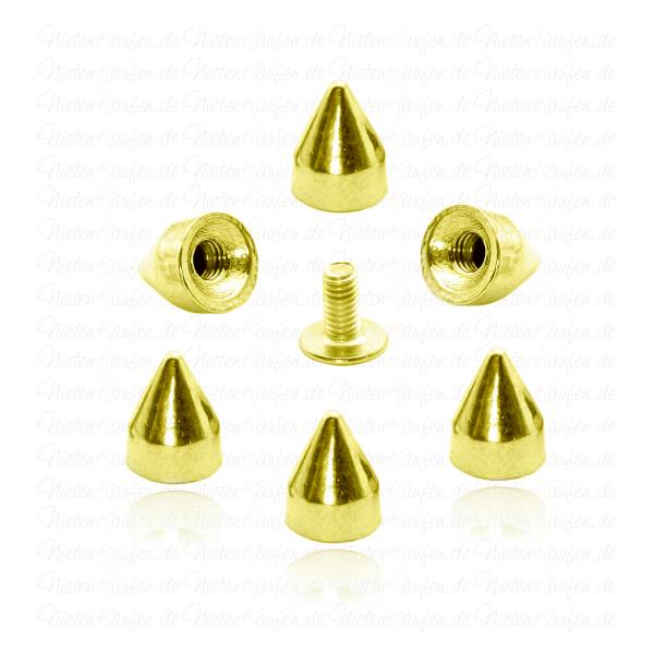 Goldene Killernieten 9x7 mm