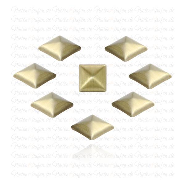 Altgoldene Pyramiedennieten - Klebenieten - Bastelnieten - Nieten zum Aufkleben