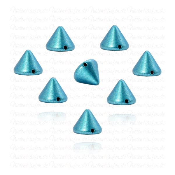 Killernieten in Blau Metallic zum Aufnähen oder Aufkleben 10 mm