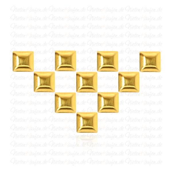 Goldene Pyramiedennieten - Klebenieten - Bastelnieten - Nieten zum Aufkleben