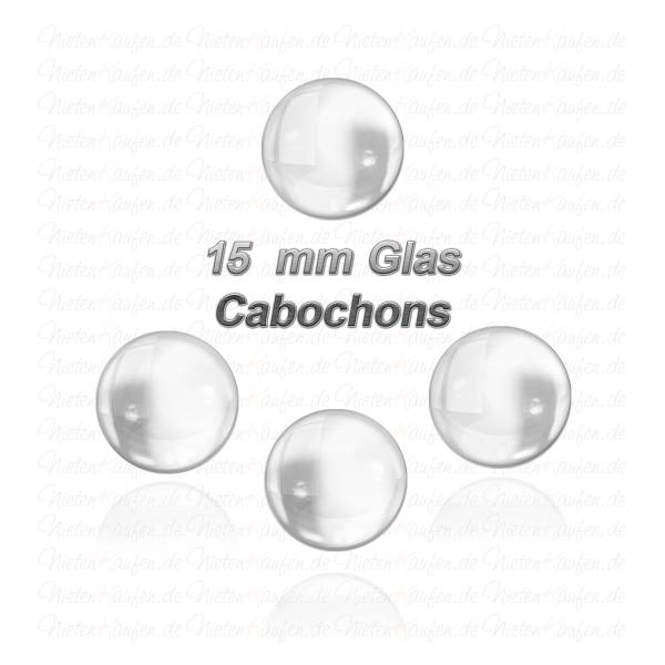 15 mm Glas Cabochon