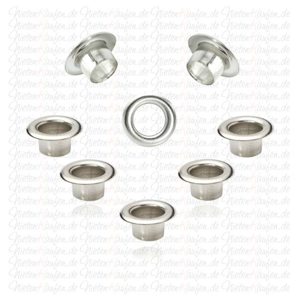 Silberne Eyelets