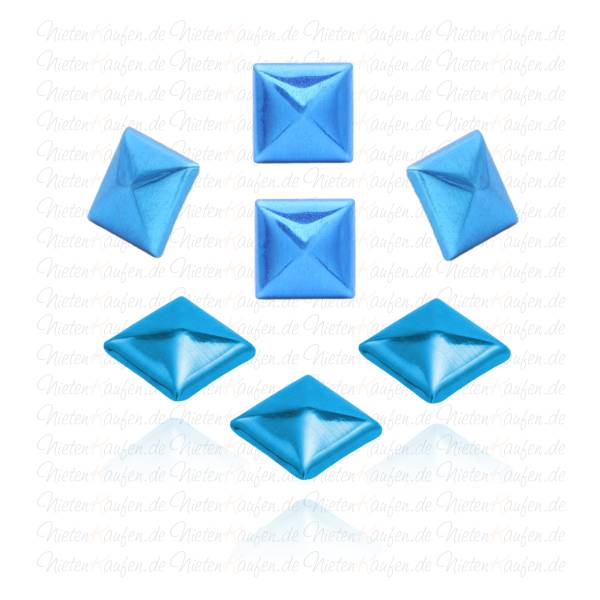 Blaue Pyramiedennieten - Klebenieten - Bastelnieten - Nieten zum Aufkleben