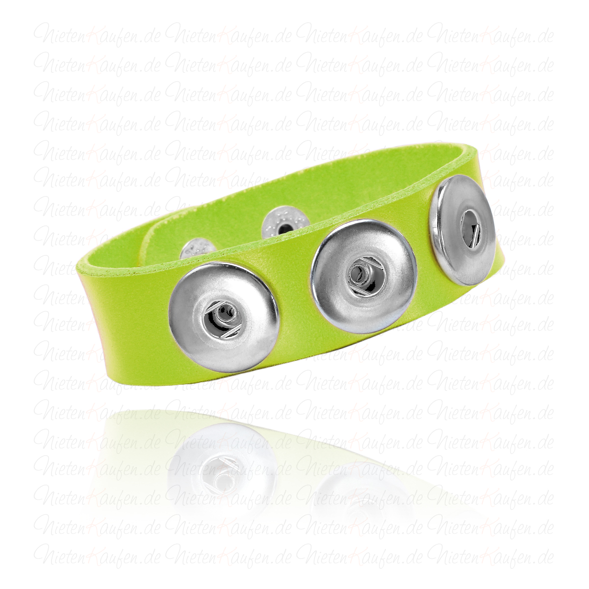 Andante NEON Metallarmband Für Chunks - Kompatibel Mit Allen Click-Buttons Regenbogen