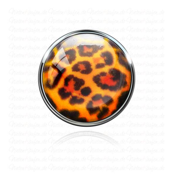 Chunk Button mit Leopardenmuster