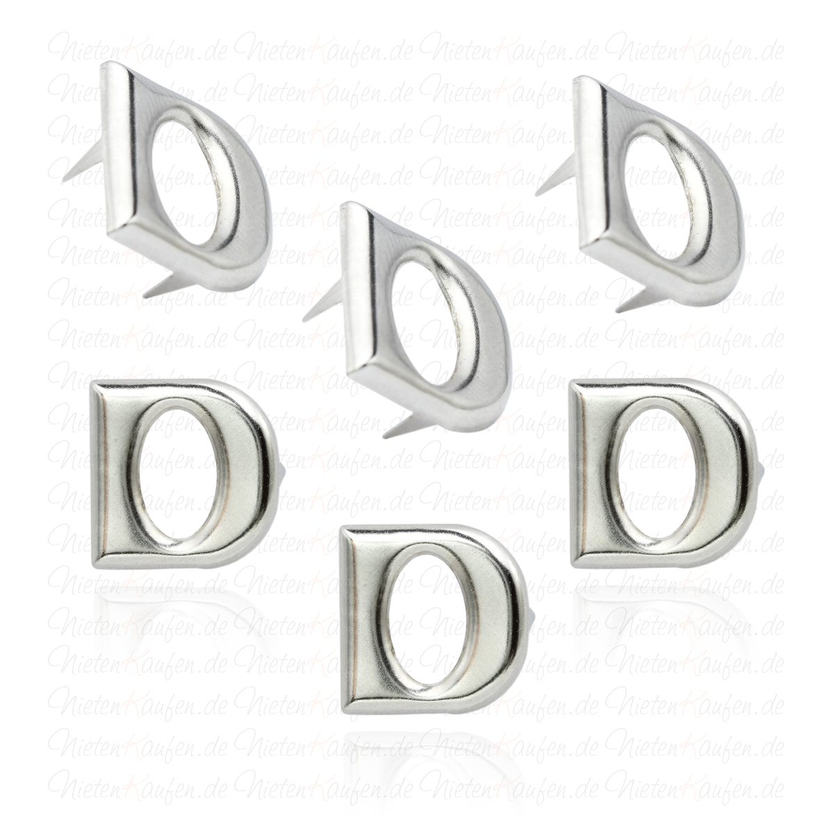 D - Metall Buchstaben Niete - Alphabet Nieten, Spezial Nieten Kaufen, Spezial Nieten, Nieten - Ziernieten