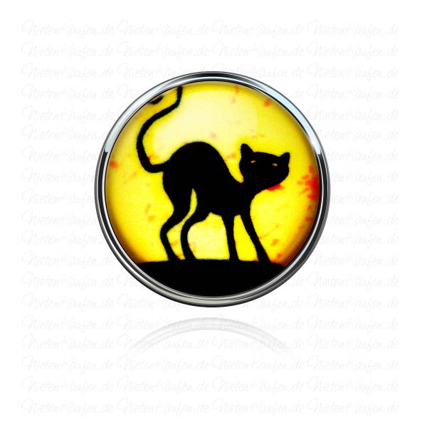 18mm Cat Chunk Button - Chunk Druckknopf mit Katzen Motiv