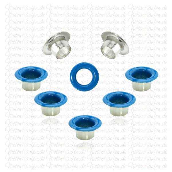 Blaue Eyelets