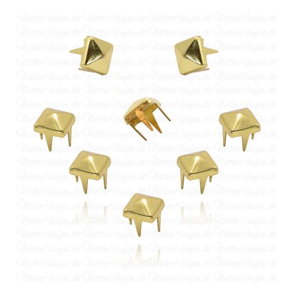 Pyramidennieten Gold 5 mm