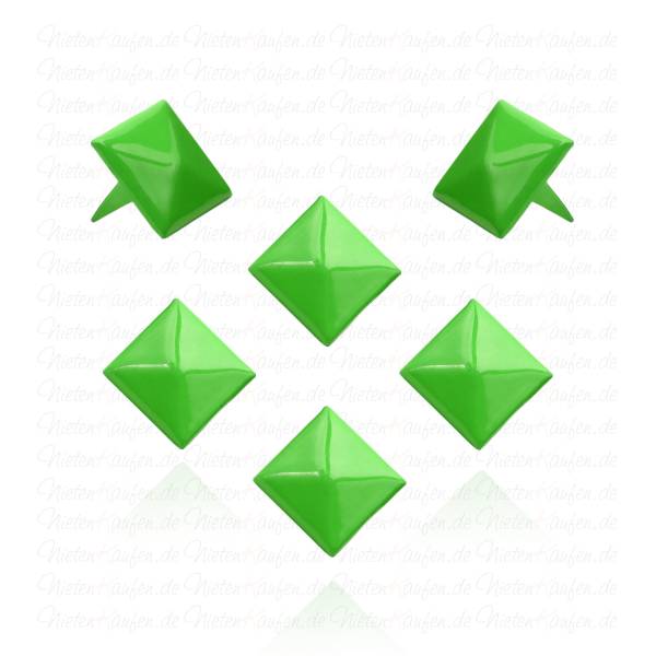 Grüne Pyramidennieten 12 mm