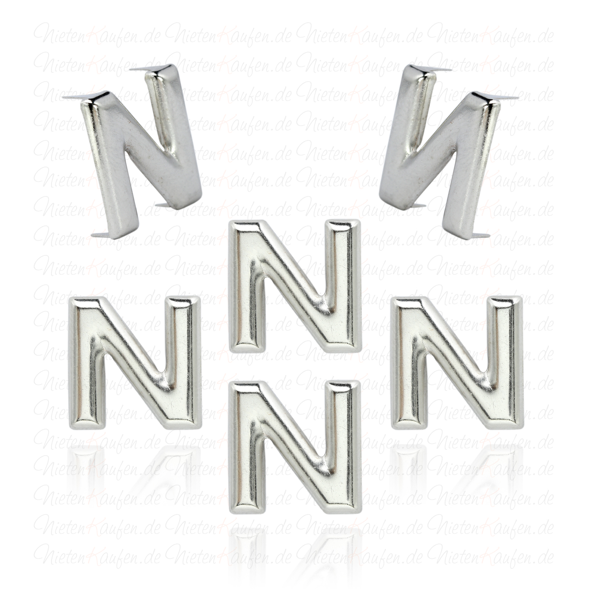 N - Metall Buchstaben Niete - Alphabet Nieten